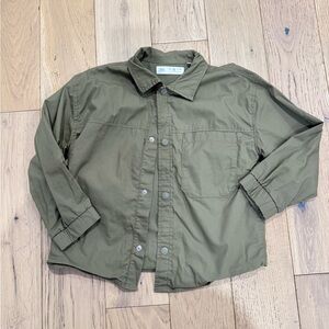 Zara Kids Olive Button Down Shirt